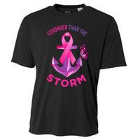 Stronger Than The Storm Fight Breast Cancer Ribbon Wear Pink Cooling Performance Crew T-Shirt