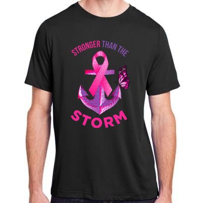 Stronger Than The Storm Fight Breast Cancer Ribbon Wear Pink Adult ChromaSoft Performance T-Shirt