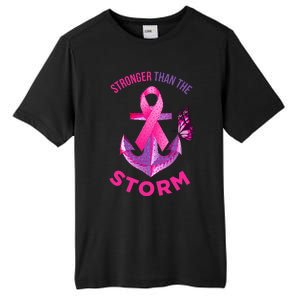 Stronger Than The Storm Fight Breast Cancer Ribbon Wear Pink Tall Fusion ChromaSoft Performance T-Shirt