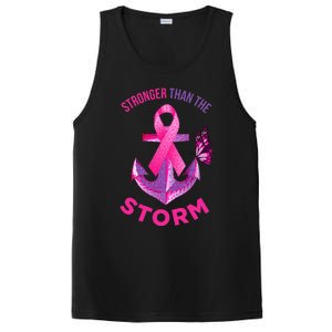 Stronger Than The Storm Fight Breast Cancer Ribbon Wear Pink PosiCharge Competitor Tank