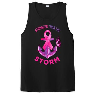 Stronger Than The Storm Fight Breast Cancer Ribbon Wear Pink PosiCharge Competitor Tank