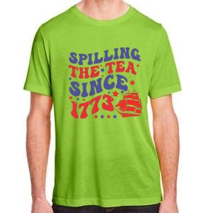 Spilling The Tea Since 1773 Retro Groovy History Teacher Fun Adult ChromaSoft Performance T-Shirt