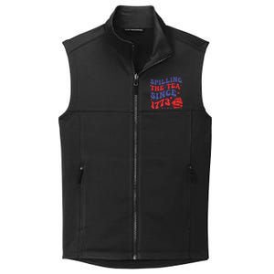 Spilling The Tea Since 1773 Retro Groovy History Teacher Fun Collective Smooth Fleece Vest