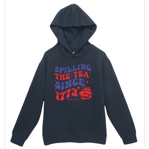 Spilling The Tea Since 1773 Retro Groovy History Teacher Fun Urban Pullover Hoodie