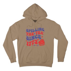 Spilling The Tea Since 1773 Retro Groovy History Teacher Fun Hoodie