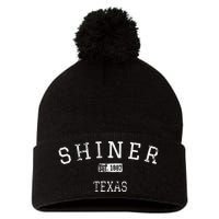 Shiner Texas TX Vintage Pom Pom 12in Knit Beanie