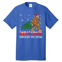 Squatching Through The Snow Christmas Bigfoot Sasquatch Cute Gift Tall T-Shirt