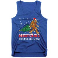 Squatching Through The Snow Christmas Bigfoot Sasquatch Cute Gift Tank Top