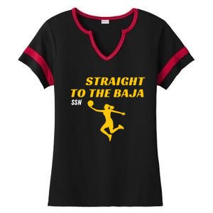 Straight To Thge Baja Ladies Halftime Notch Neck Tee