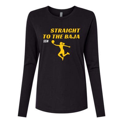 Straight To Thge Baja Womens Cotton Relaxed Long Sleeve T-Shirt