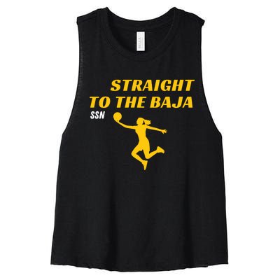 Straight To Thge Baja Women's Racerback Cropped Tank