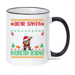 Santa Try To Be A Good Interaction Designer Christmas Gift 11oz Black Color Changing Mug