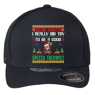 Santa Try To Be A Good Sports Anchor Funny Christmas Funny Gift Flexfit Unipanel Trucker Cap