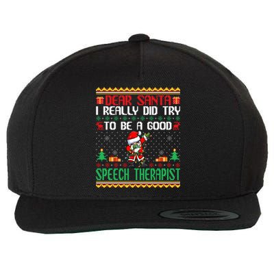 Santa Try To Be A Good Sports Anchor Funny Christmas Funny Gift Wool Snapback Cap