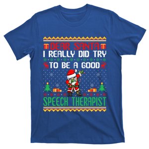 Santa Try To Be A Good Sports Anchor Funny Christmas Funny Gift T-Shirt