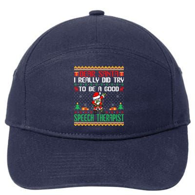 Santa Try To Be A Good Sports Anchor Funny Christmas Funny Gift 7-Panel Snapback Hat