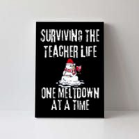 Surviving The Teacher Life One Meltdown At A Time Christmas Canvas