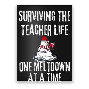 Surviving The Teacher Life One Meltdown At A Time Christmas Poster