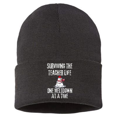 Surviving The Teacher Life One Meltdown At A Time Christmas Sustainable Knit Beanie