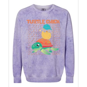 Sea Turtle Tortoise Chicken Turtle Chick Colorblast Crewneck Sweatshirt