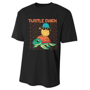 Sea Turtle Tortoise Chicken Turtle Chick Performance Sprint T-Shirt