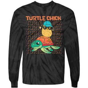 Sea Turtle Tortoise Chicken Turtle Chick Tie-Dye Long Sleeve Shirt