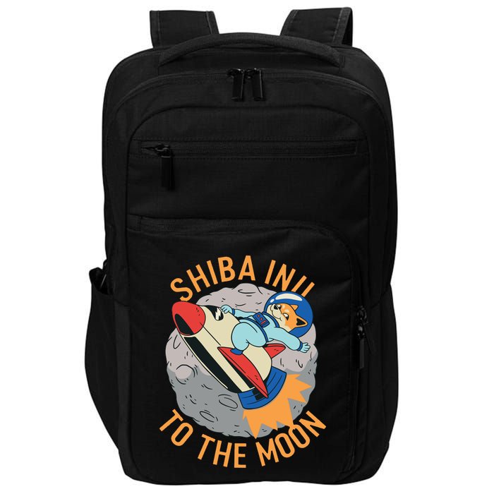 Shiba To The Moon Fox Rocket Ship Impact Tech Backpack