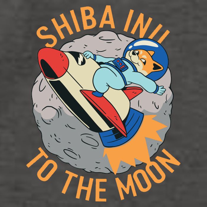 Shiba To The Moon Fox Rocket Ship Vector Backpack