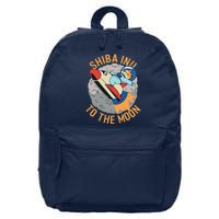 Shiba To The Moon Fox Rocket Ship 16 in Basic Backpack