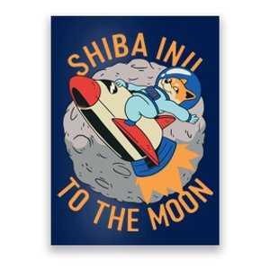 Shiba To The Moon Fox Rocket Ship Poster