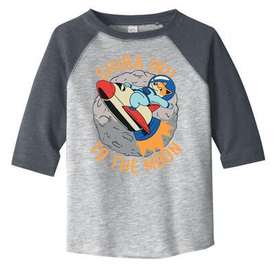 Shiba To The Moon Fox Rocket Ship Toddler Fine Jersey T-Shirt