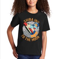 Shiba To The Moon Fox Rocket Ship Kids T-Shirt