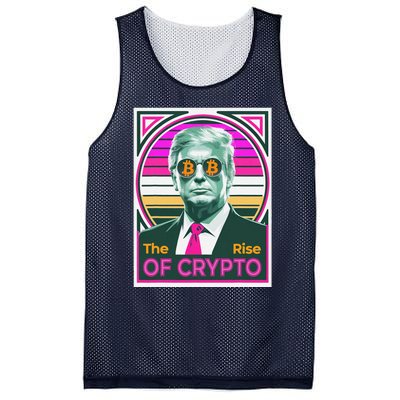 Sarcastic Trump The Rise Of Crypto Bitcoin President Meme Mesh Reversible Basketball Jersey Tank