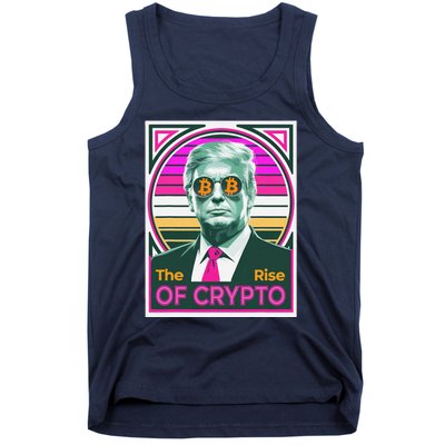 Sarcastic Trump The Rise Of Crypto Bitcoin President Meme Tank Top