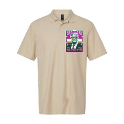 Sarcastic Trump The Rise Of Crypto Bitcoin President Meme Softstyle Adult Sport Polo