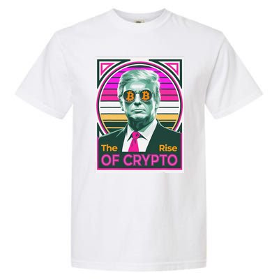 Sarcastic Trump The Rise Of Crypto Bitcoin President Meme Garment-Dyed Heavyweight T-Shirt