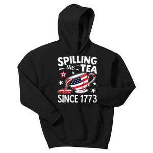 Spilling The Tea Since 1773 Funny Patriotic Kids Hoodie