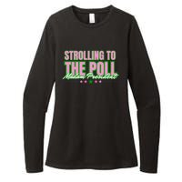 Strolling To The Poll President Kamala Harris 2024 Womens CVC Long Sleeve Shirt