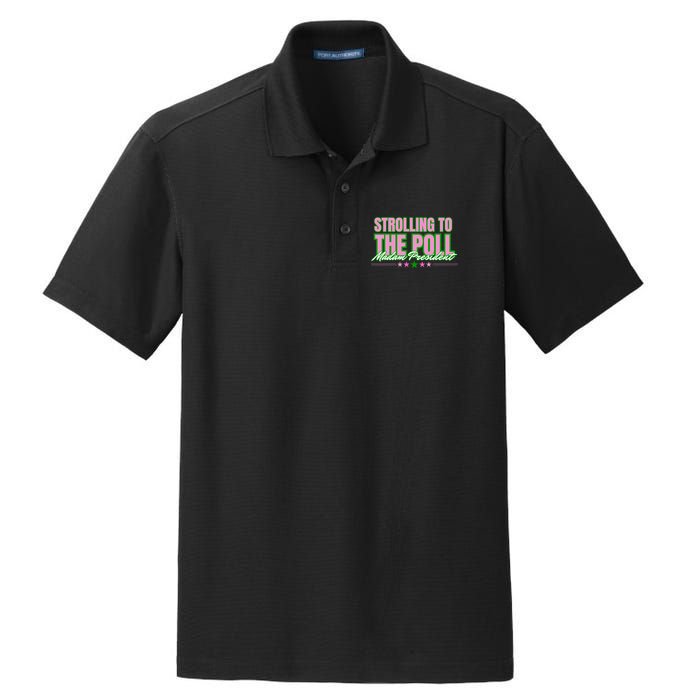 Strolling To The Poll President Kamala Harris 2024 Dry Zone Grid Polo