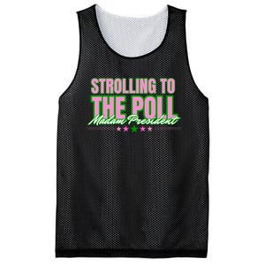 Strolling To The Poll President Kamala Harris 2024 Mesh Reversible Basketball Jersey Tank