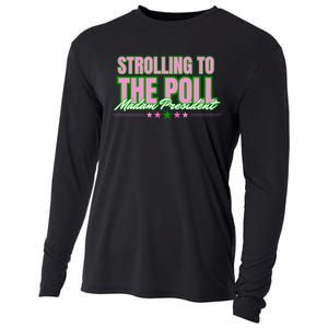 Strolling To The Poll President Kamala Harris 2024 Cooling Performance Long Sleeve Crew