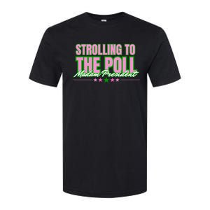 Strolling To The Poll President Kamala Harris 2024 Softstyle CVC T-Shirt