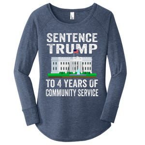 Sentence Trump To 4 Years Of Community Service Political Women's Perfect Tri Tunic Long Sleeve Shirt