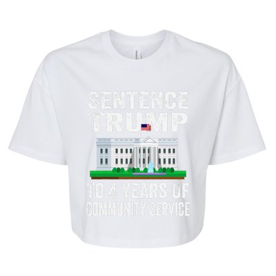 Sentence Trump To 4 Years Of Community Service Political Bella+Canvas Jersey Crop Tee