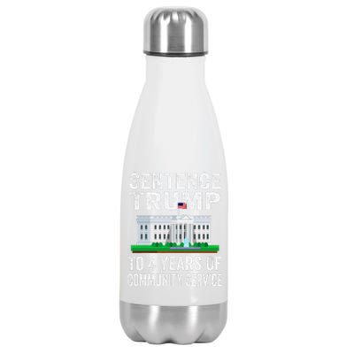 Sentence Trump To 4 Years Of Community Service Political Stainless Steel Insulated Water Bottle