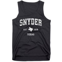 Snyder Texas Tx Vintage Sports Tank Top