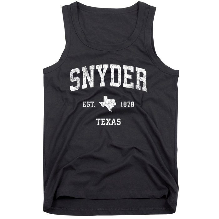 Snyder Texas Tx Vintage Sports Tank Top