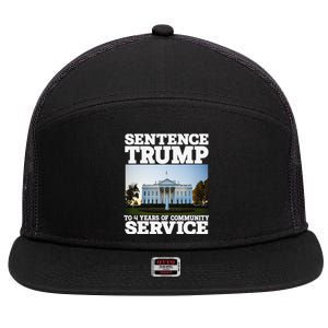 Sentence Trump To 4 Years Of Community Service White House 7 Panel Mesh Trucker Snapback Hat