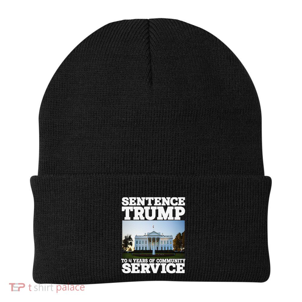 Sentence Trump To 4 Years Of Community Service White House Knit Cap Winter Beanie