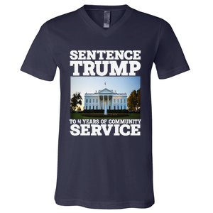 Sentence Trump To 4 Years Of Community Service White House V-Neck T-Shirt